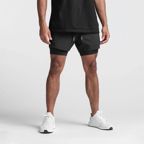 Pantalones Cortos Deportivos Transpirables De Doble Capa Gim