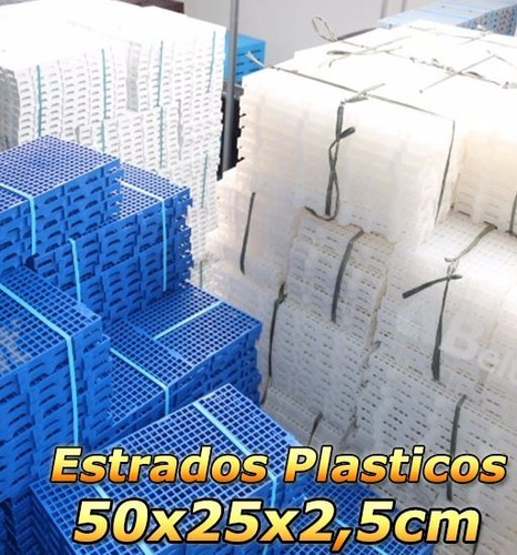 50 Estrados De Plástico Natural 25x50x2,5 Multiusos