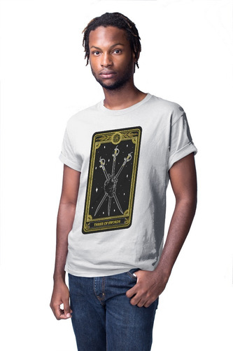 Playeras Hombre Blanca Cartas Tarot Maquina De Guerra