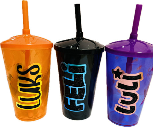 Vaso Twister Personalizado - Vaso Con Sorbito Y Tapa - 300ml