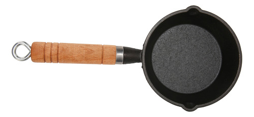 Sartén De Hierro Fundido Con Caños De Goteo Con Mango De Mad