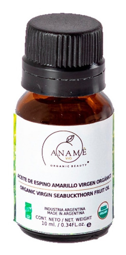 Aceite De Espino Amarillo Virgen Organico X 10 Ml Aname Vio 