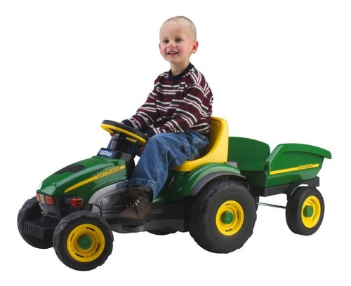 Tractor Agricola John Deere Y Trailer Peg Perego Msi