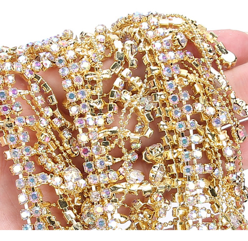 Borla De Diamantes De Imitación Cadena Flecos Apliques