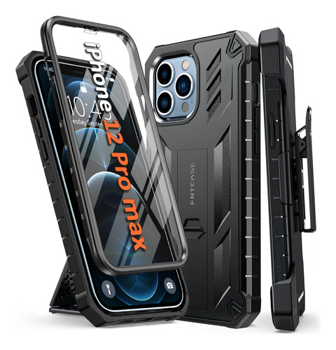 Fntcase Funda Para  Phone 12 Pro Max: Con Funda De Clip Par