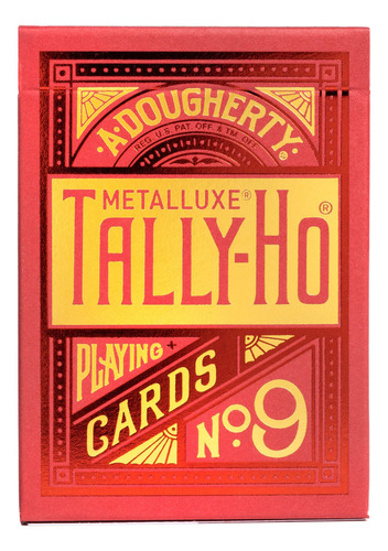 Cartas Rojas Tally Ho Metalluxe Juego De Naipes