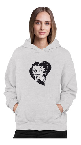 Poleron  Betty Boop  Corazon Serie Animada Moda Mujer