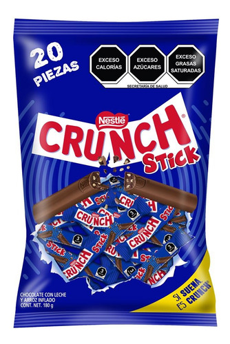 3 Pack Chocolate Con Leche Y Arroz Inflado Crunch Nestle 180