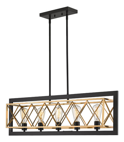 Lampara Colgante Rectangular Lineal Moderna Comedor Cocina