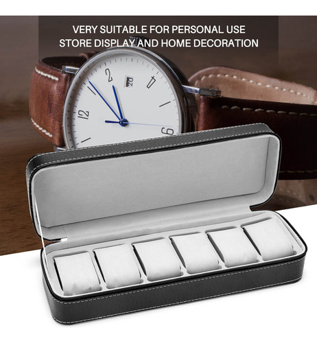 Tk Caja De Reloj De 6 Ranuras, Portátil, De Viaje, Con
