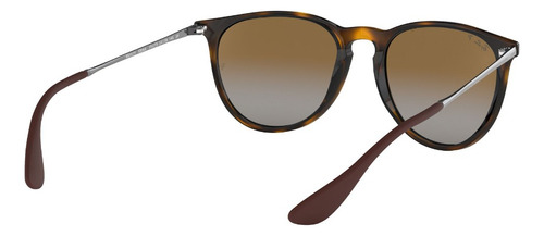 Lente De Sol Ray-ban Erika 0rb4171 Polarizado Erika Marron-oscuro Polar Brown Gardient Havana Gunmetal
