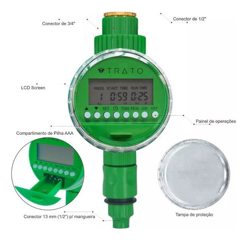 Lazhu Reloj Automático For Riego Hortas Jardins