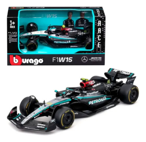 Miniatura F1 Mercedes W15 Amg #44 Hamilton 2024 1:43 Burago Black