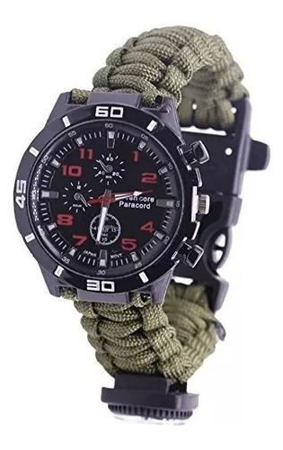 Reloj Táctico Militar Supervivencia Malla Paracord Colores