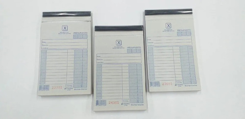 Imagen 2 de 6 de Talonario Presupuesto Chico Duplicado Con Carbónico X 120 Un