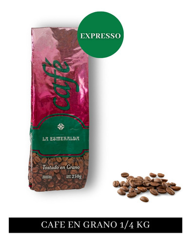 Café Espresso Premium En Grano 1/4 Kg - 100% Arábica