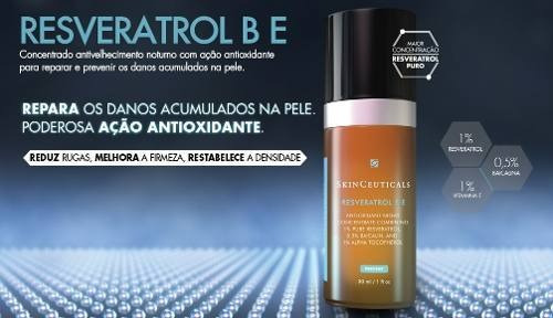 Sérum Resveratrol B E SkinCeuticals dia/noite para pele normal de 30mL/125g