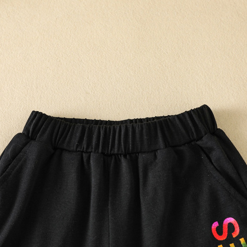 Conjunto Niño Con Estampado Holográfico Estilo Iridiscente Negro 2-3 Años