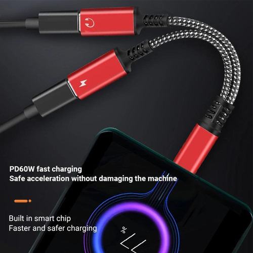 Divisor Usb C Tipo C 2 En 1 Para Auriculares Usb C De Doble