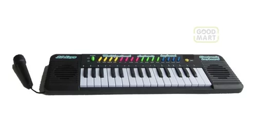 Piano Eletrônico Portátil, 22 Músicas Rosa 2 Fonte de Alimentação Teclado  Infantil Piano Plástico Educacional Multifuncional Com Microfone para Casa