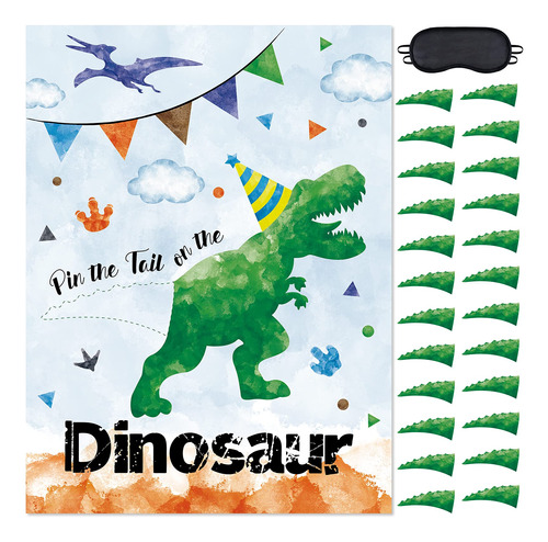 Wernnsai Pin The Tail On The Dinosaur Party Game - Juego De