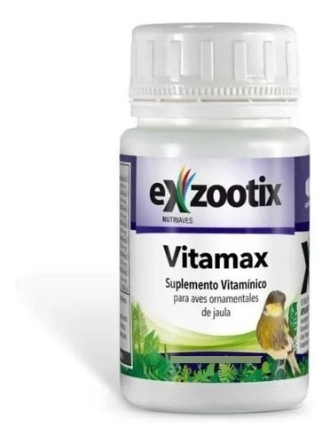 Vitamax Exzootix 80g Vitaminico Para Aves Pajaros De Jaula