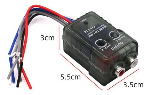 3 Convertidor De Audio Alto A Bajo Amplificador De Subwoofer