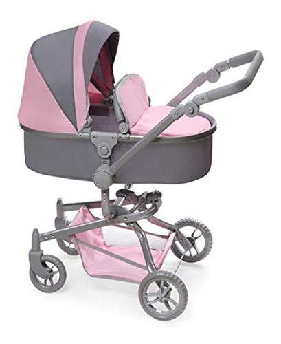 Coches Para Muñecas De 20.0in Multifunción, Color Gris-rosa