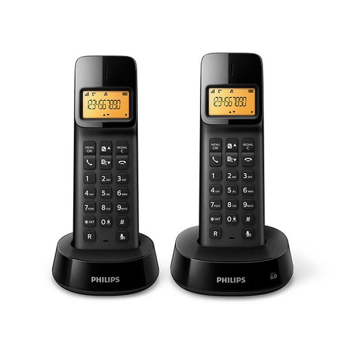 Telefono Inalambrico Duo Philips D1402b/77 Dos Telefonos