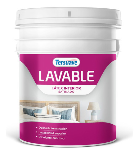 Pintura Latex Interior Satinado Lavable Tersuave 10 Lts 