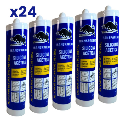 Silicona Acetica Transparente Sellante Tubo 280m Caja 24unid