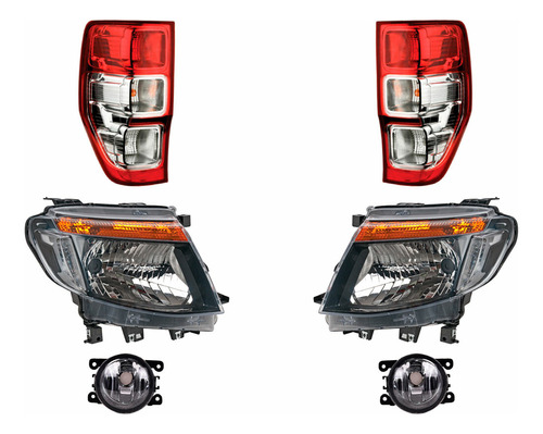 Calaveras + Faros + Neblineros Depo P/ Ford Ranger 2013-2016