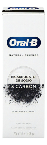 Pasta Dental Oral-B Natural Essence Bicarbonato de Sodio & Carbón Crystal Mint 75ml