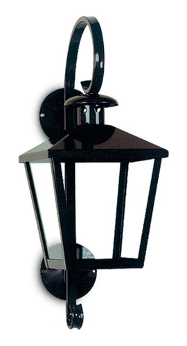 Aplique Farol Cuadrado Con Mensula Rizo N43/r Negro