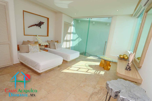 Cad Casa Punta Arena. Terraza Con Vista Espectacular A La Bahía De Acapulco, Alberca Con Fuente Y Jacuzzi