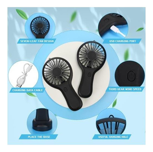 Woanger 1 Paquete Mini Poderoso Ventilador De Mano A Granel