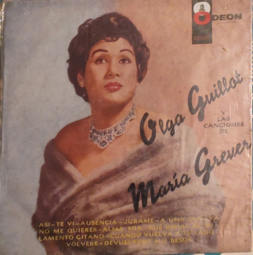 Vinilo Lp De Olga Guillot Y Las Canciones De M Grever (xx274