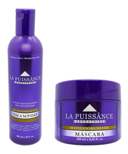 Kit Shampoo Matizador Violeta + Mascara Silver La Puissance 
