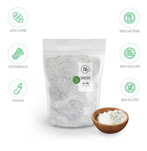 Xylitol Xilitol Refinado Pó 3kg Adoçante Natural 100% Puro
