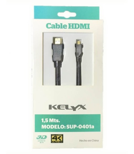 Imagen 1 de 2 de Cable 1.5mts Hdmi-micro Kelyx