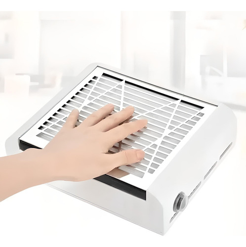 Aspirador Coletor Pó Unhas Fibra Gel Acrigel Grelha 127/220V Cor Branco 127/220V