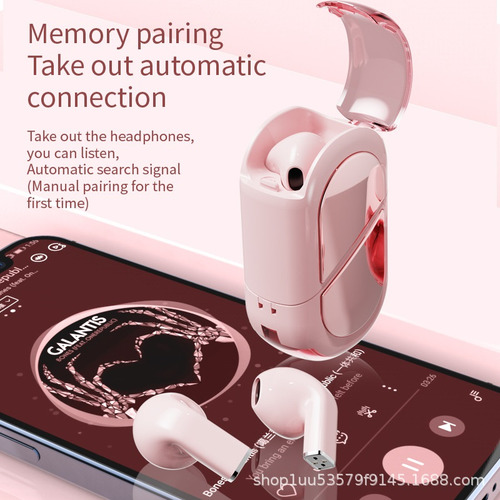 Wireless Earphone, Touchscreen Heart Shaped Ear Buds Y