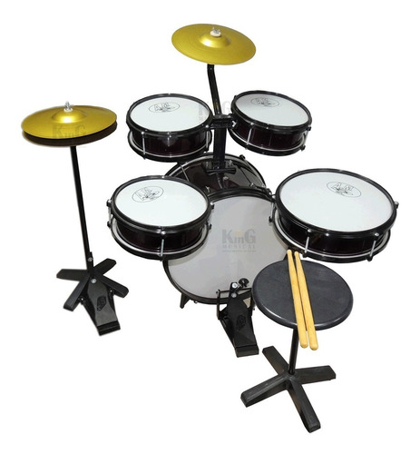 Bateria Infantil Rock Baby 2 Tons Profissional Com Chimbal