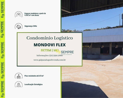Imagem 1 de 17 de Galpão Para Alugar, 4092 M² Por R$ 90.045,34/mês - Santo Antônio - Betim/mg - Ga1911