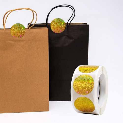 1 Rollo De Pegatinas Decorativas Para Sobres Estilo Dorado D