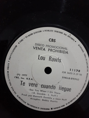 Vinilo Single De Lou Rawls Primavera Otra Vez (p22