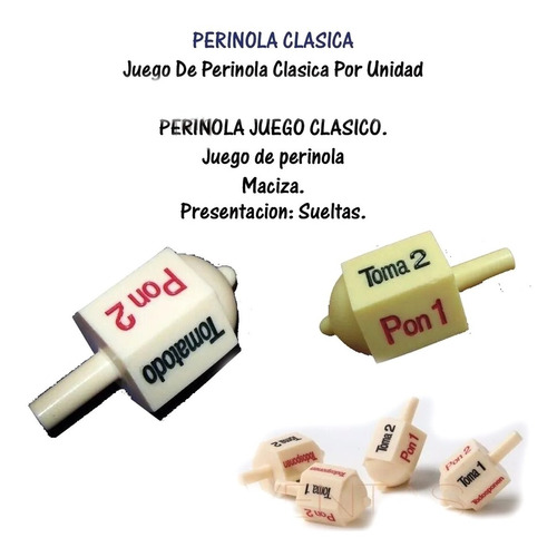 Perinola X10 Unid Juego De Mesa Clásico Azar Plástico Macizo