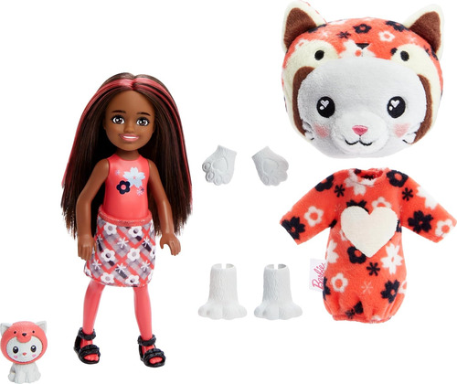 Muñeca Barbie Cutie Reveal Disfraz Cat Like Panda De Peluche