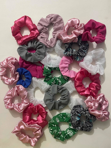 Scrunchies Moñeras De Satin Set De 4  Moñeras Variadas