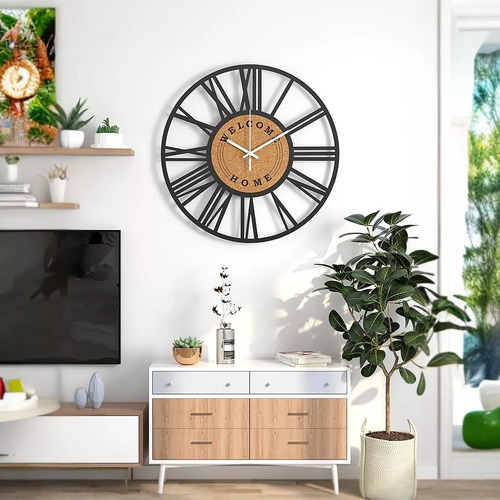 A Reloj De Pared Metálico Para Hogar, Sala De Estar,